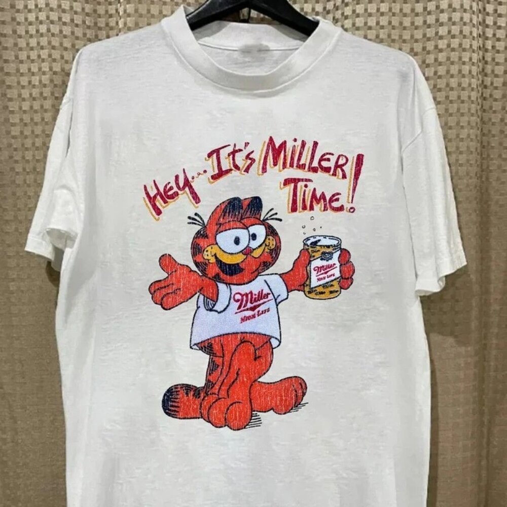 MILLER TIME FUNNY T-SHIRT  90
